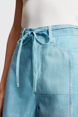Denim Not Denim 牛仔印花短褲, BLUE MEDIUM WASHED, detail-asia image number 2