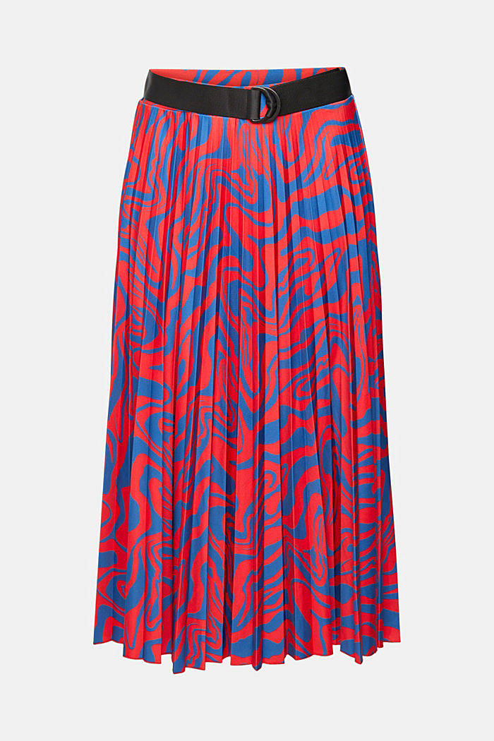 Graphic print midi skirt, RED, detail-asia image number 6