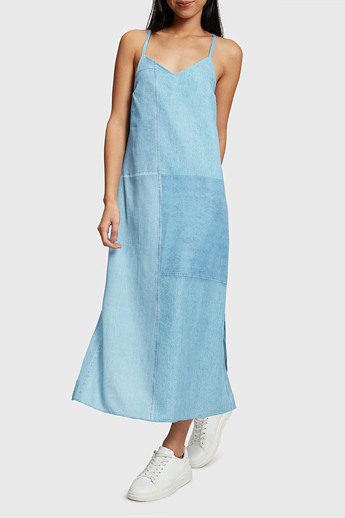 Denim Not Denim print slip dress, BLUE MEDIUM WASHED, detail-asia image number 0