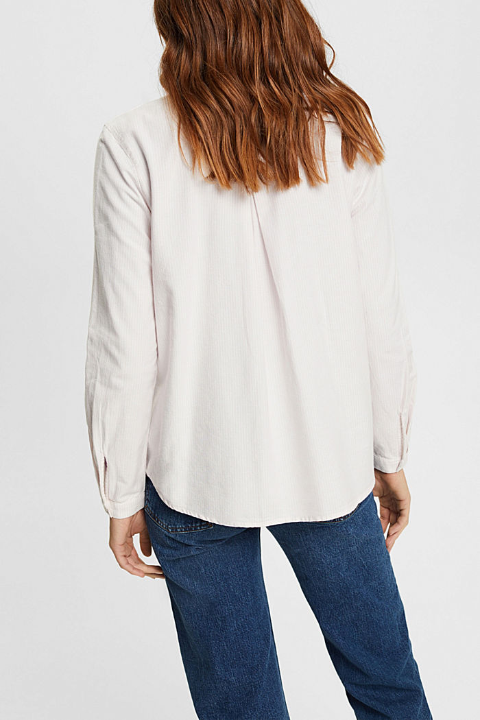 Long sleeved oxford striped blouse, OFF WHITE 3, detail-asia image number 3