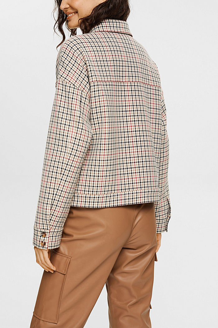 Checked jacket, CAMEL, detail-asia image number 3