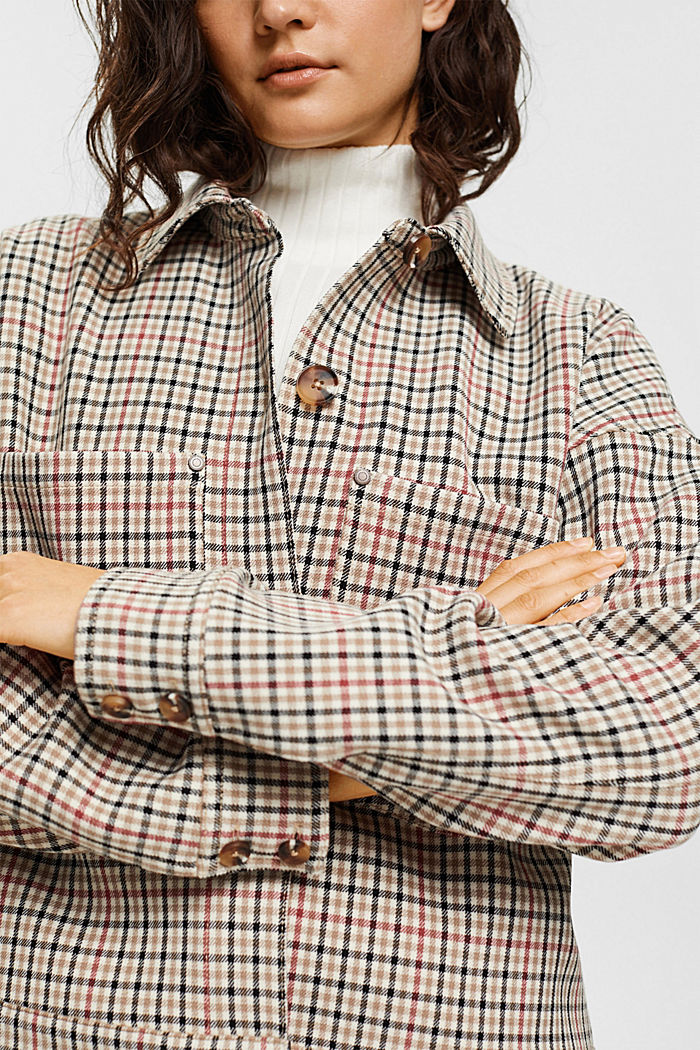 Checked jacket, CAMEL, detail-asia image number 2