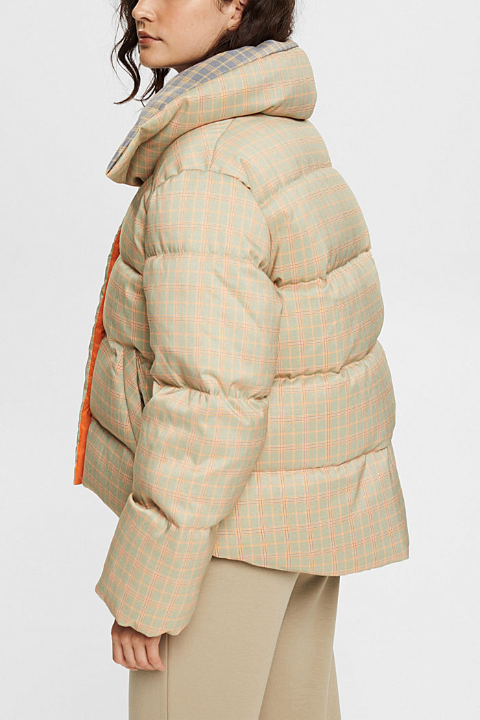 Checked puffer jacket, SAND, detail-asia image number 3