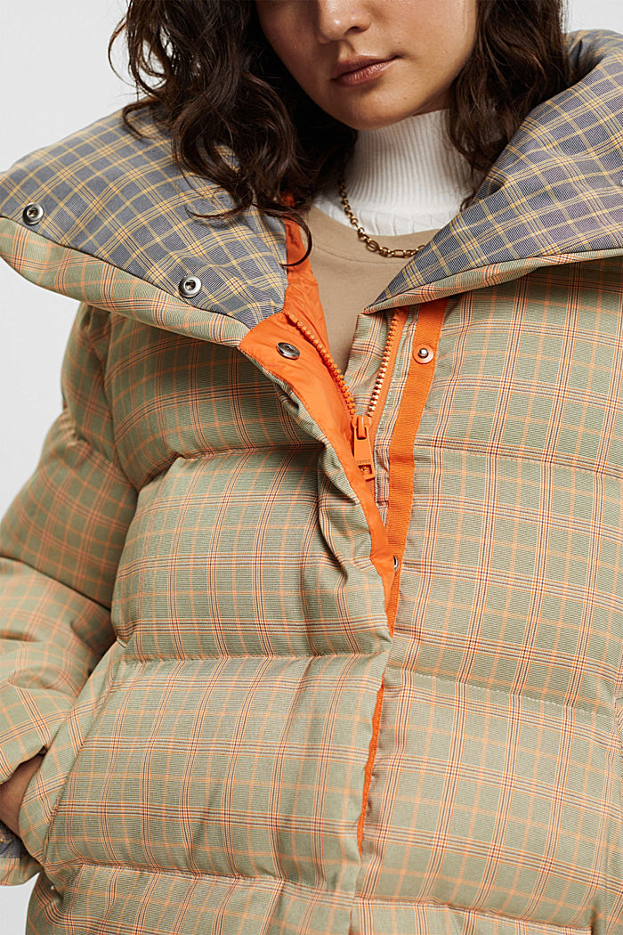 Checked puffer jacket, SAND, detail-asia image number 2