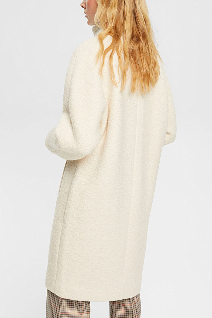 Wool blend coat, CREAM BEIGE, detail-asia image number 3