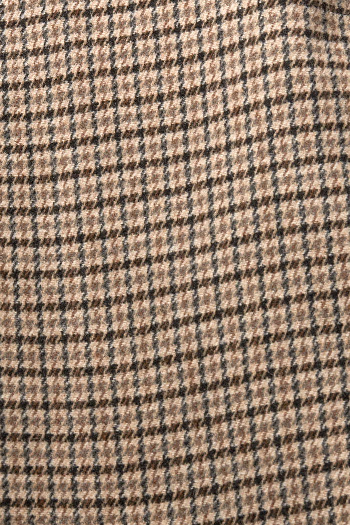 Checked wool blend coat, BARK, detail-asia image number 4