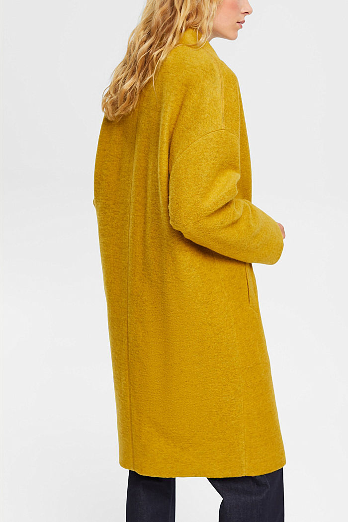 Wool blend coat, DUSTY YELLOW, detail-asia image number 3