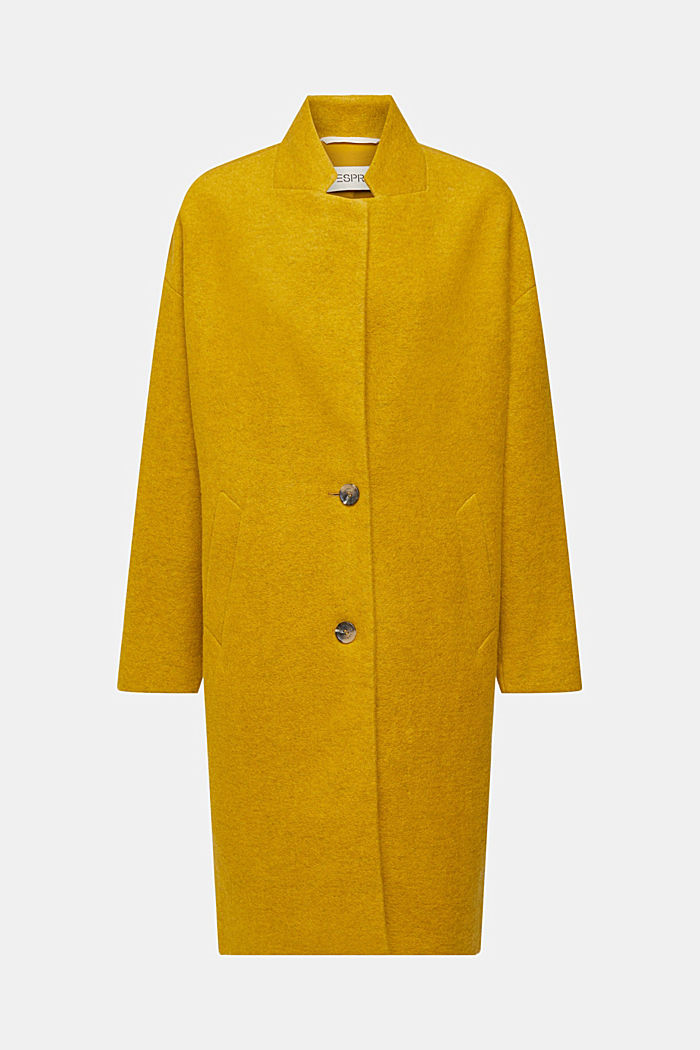 Wool blend coat, DUSTY YELLOW, detail-asia image number 5