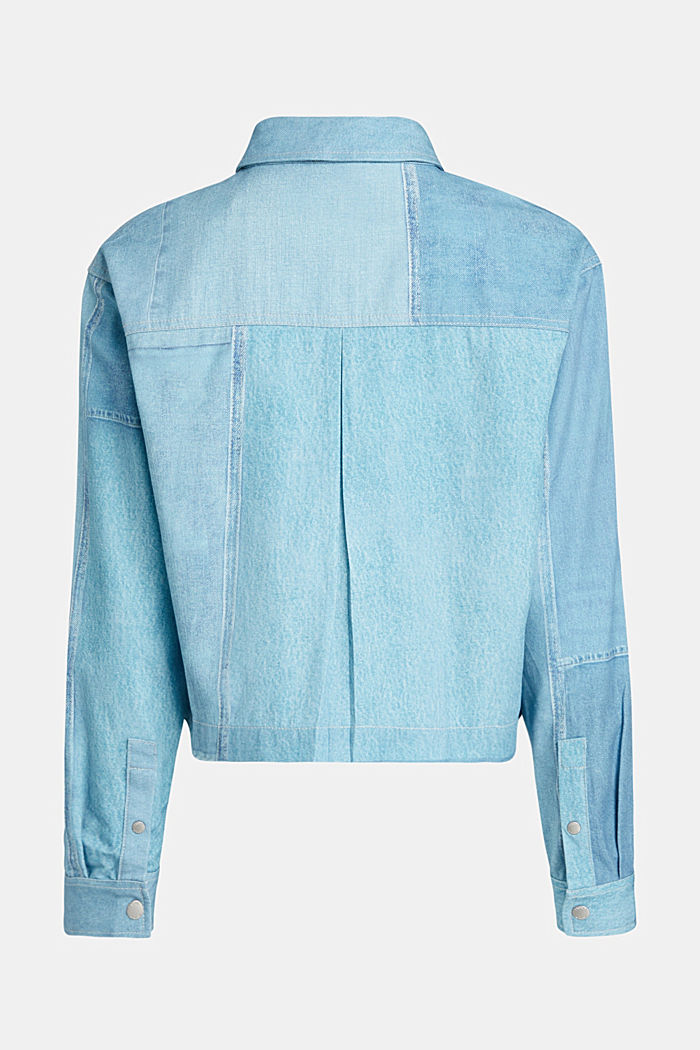 All-over indigo print jacket, BLUE MEDIUM WASHED, detail-asia image number 5