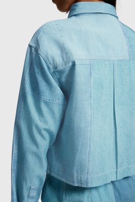 Denim Not Denim print jacket, BLUE MEDIUM WASHED, detail-asia image number 3