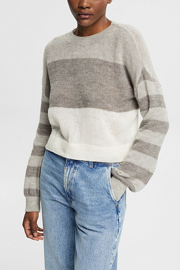 Striped wool blend jumper
