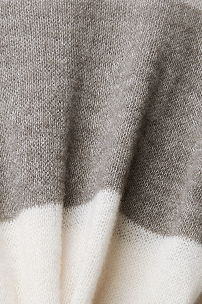 條紋羊毛混紡針織上衣, LIGHT GREY, detail-asia image number 4