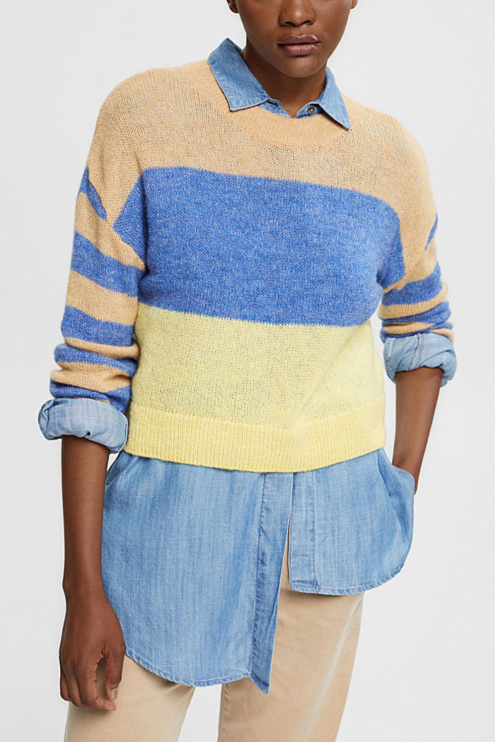 Striped wool blend jumper
