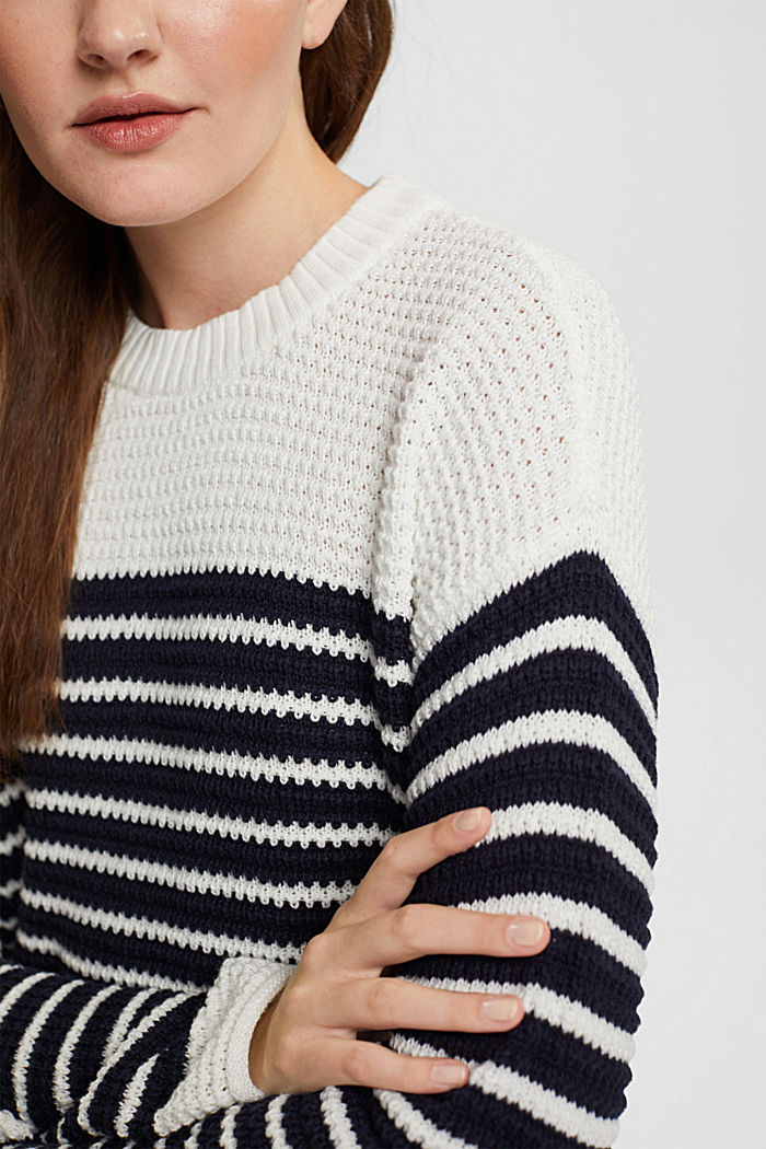 Textured knitted jumper, OFF WHITE, detail-asia image number 2
