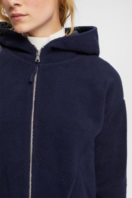 Teddy borg fleece hoodie, NAVY, detail-asia image number 4