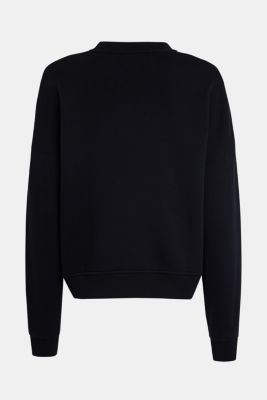 Logo print sweatshirt, BLACK, detail-asia image number 5