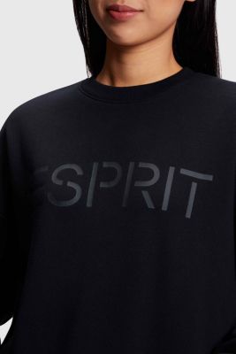 Logo print sweatshirt, BLACK, detail-asia image number 2
