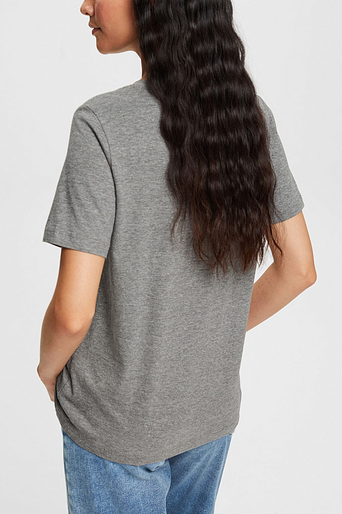 刺繡 T 恤, 灰色, detail-asia image number 3