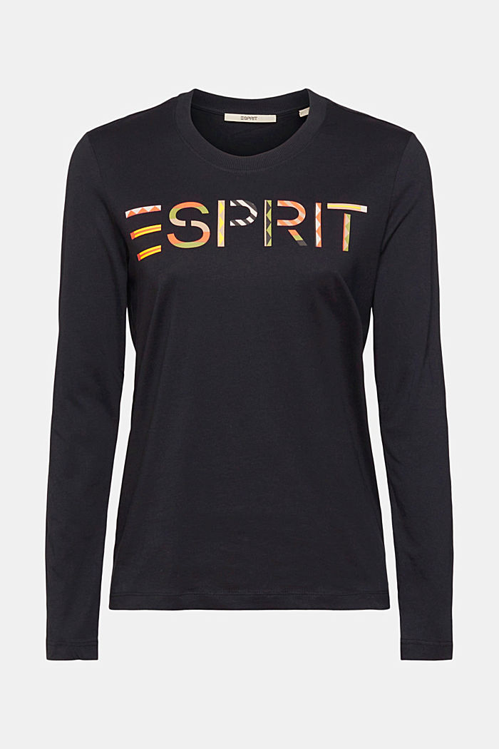 Long-sleeved t-shirt with logo, BLACK, detail-asia image number 7