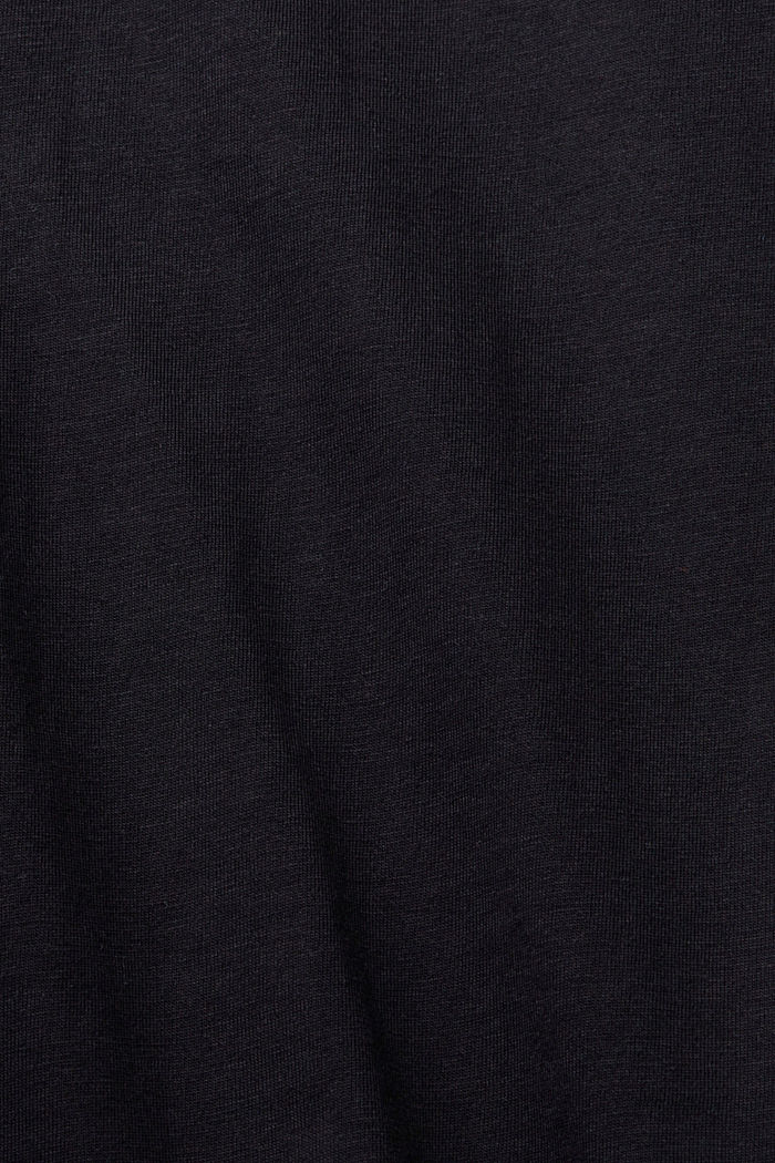 Cotton crewneck t-shirt, BLACK, detail-asia image number 5
