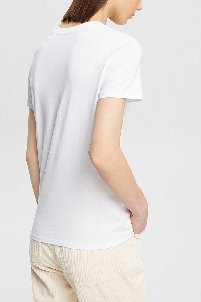 棉質圓領 T 恤, WHITE, detail-asia image number 3