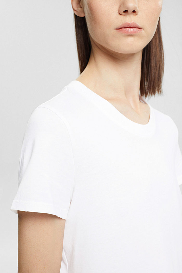 棉質圓領 T 恤, WHITE, detail-asia image number 2