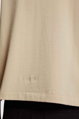 Front panel gradient landscape print cropped tee, BEIGE, detail-asia image number 3