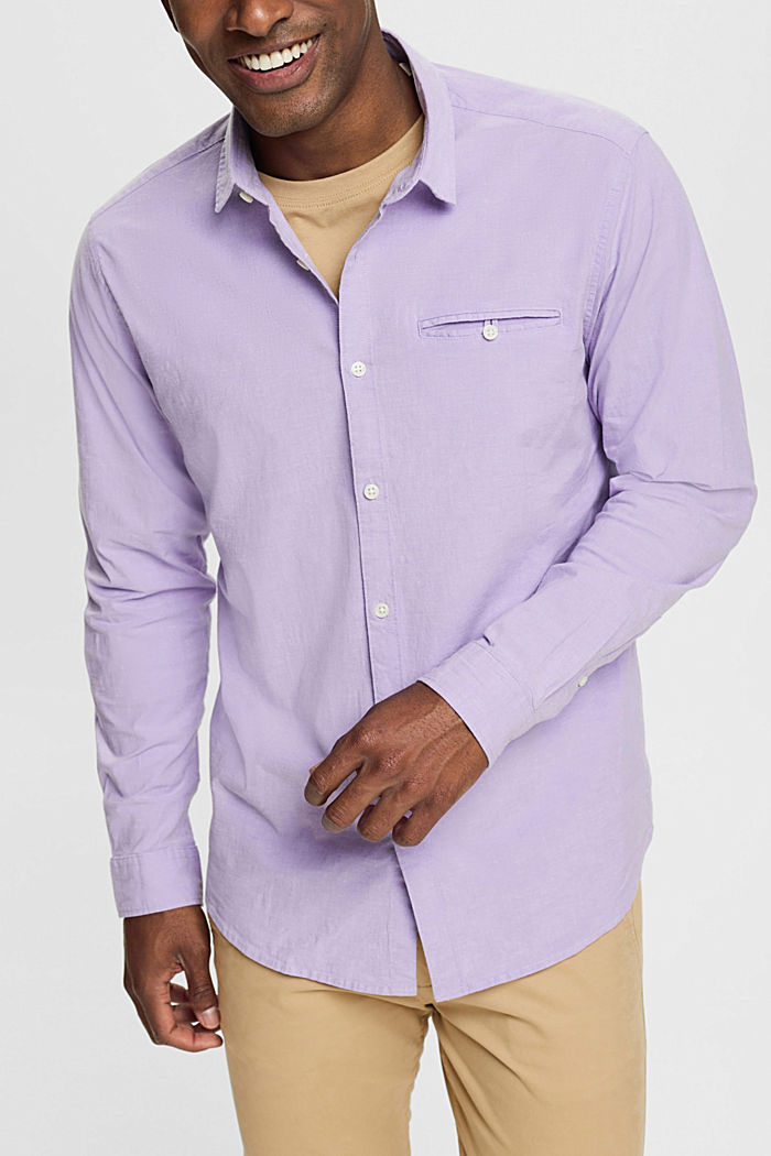 Shirts woven Slim Fit, LILAC, detail-asia image number 0