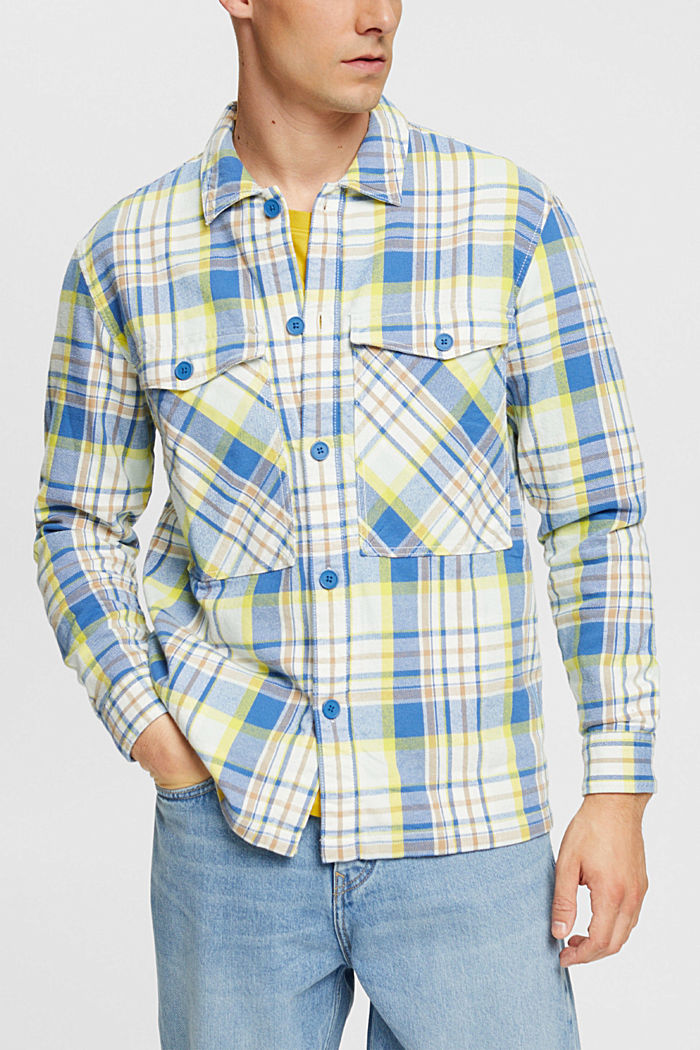 Checked shirt, BLUE, detail-asia image number 0