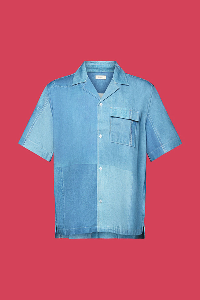 올오버 데님 프린트 셔츠, BLUE MEDIUM WASHED, detail-asia image number 6