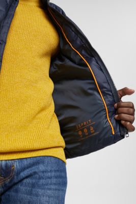 Quilted body warmer with high neck, NAVY, detail-asia image number 4