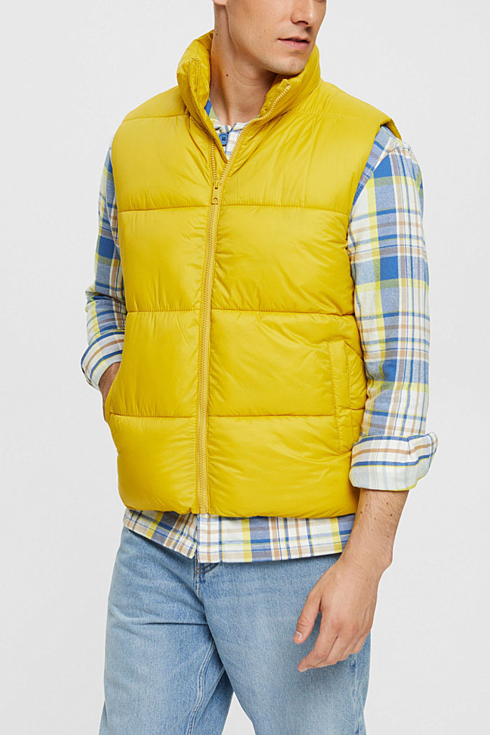 Quilted body warmer, DUSTY YELLOW, detail-asia image number 0