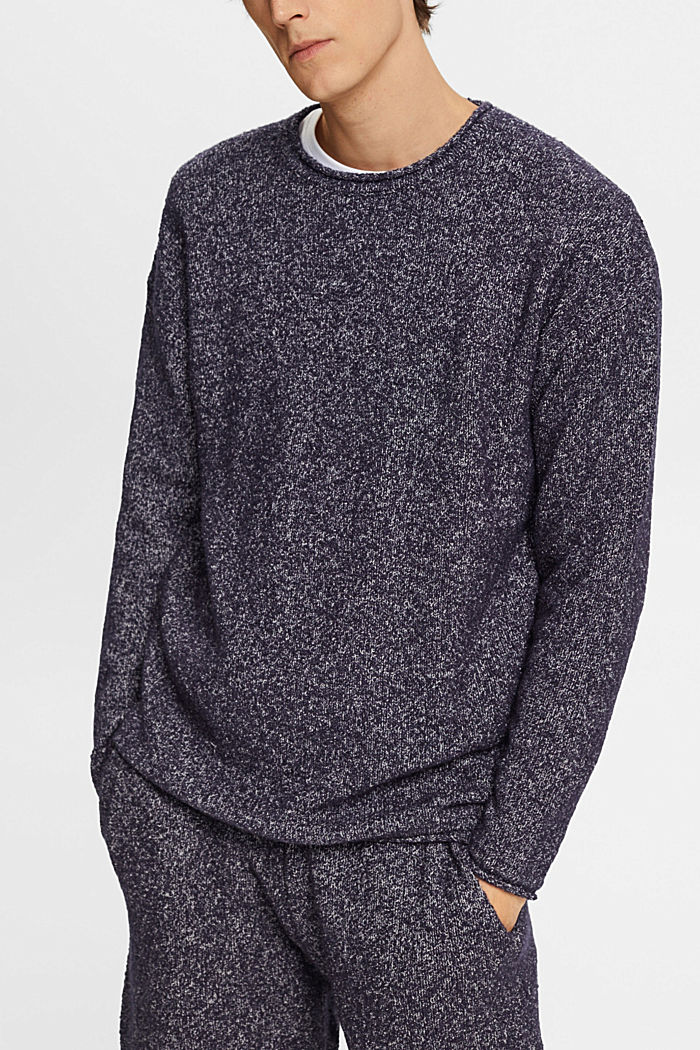 Knitted oversized fit jumper, NAVY, detail-asia image number 0