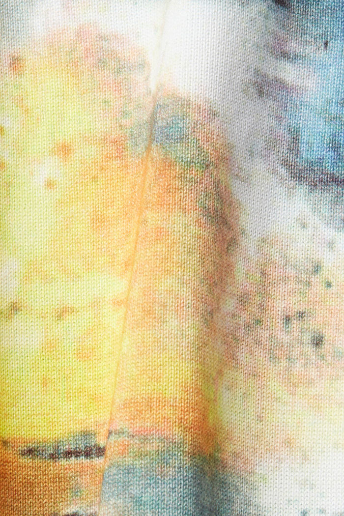 All-over landscape digital print sweater, LIGHT BLUE, detail-asia image number 5