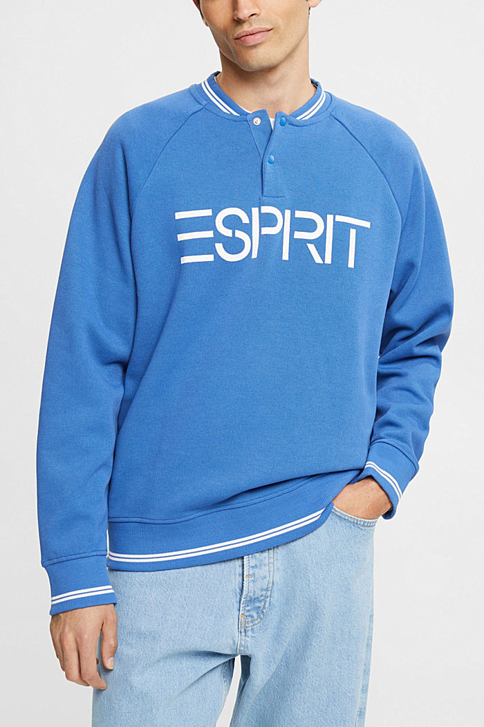 Relaxed fit logo sweatshirt, BLUE, detail-asia image number 0