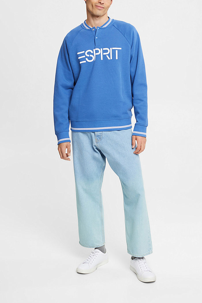 Relaxed fit logo sweatshirt, BLUE, detail-asia image number 3
