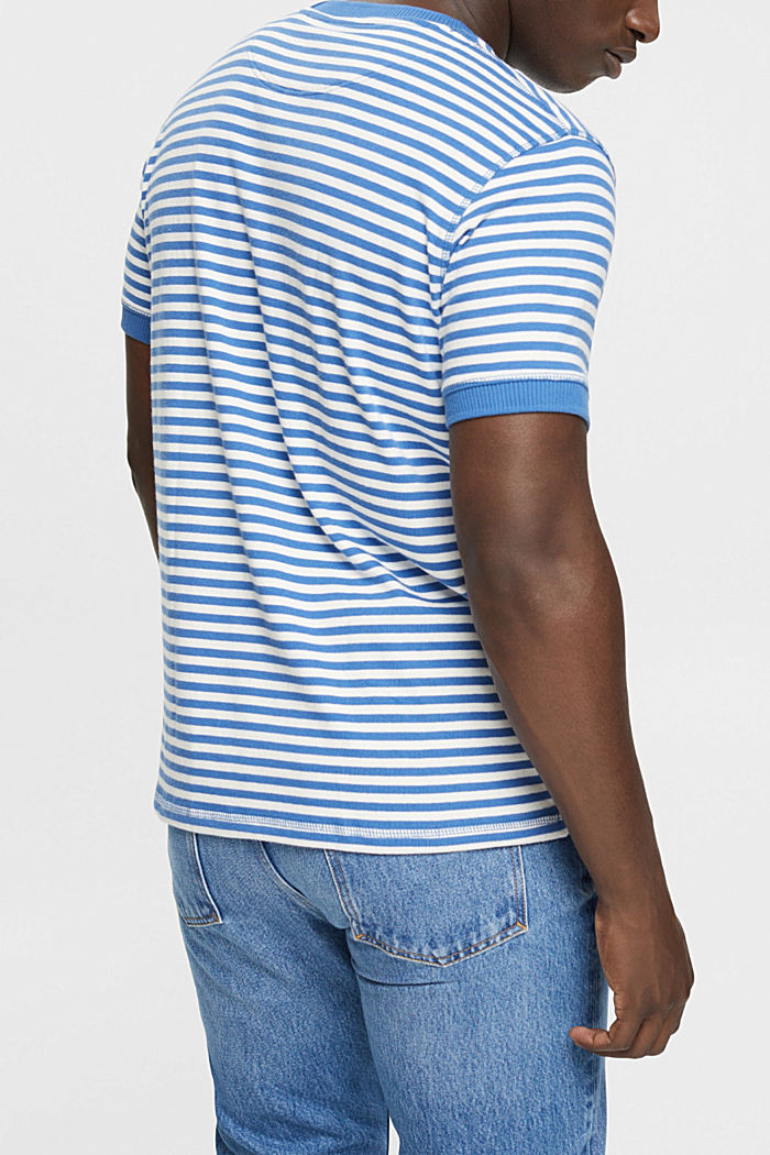 Striped knitted t-shirt, BLUE, detail-asia image number 3