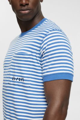 Striped knitted t-shirt, BLUE, detail-asia image number 2