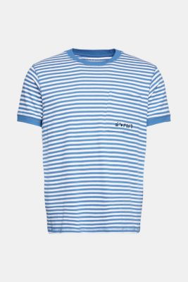 Striped knitted t-shirt, BLUE, detail-asia image number 6