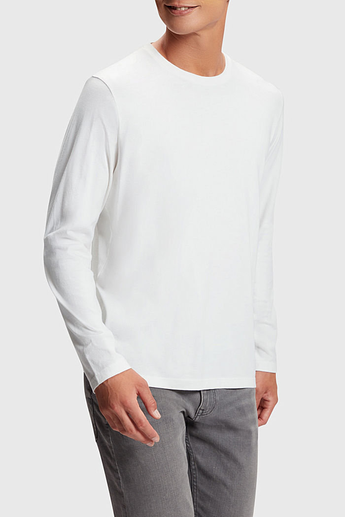 標準版型素色T恤, WHITE, detail-asia image number 0