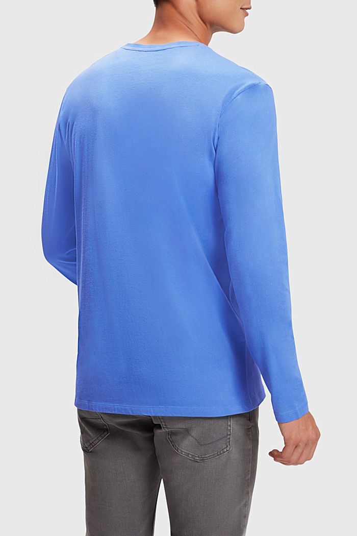 標準版型素色T恤, BLUE, detail-asia image number 1