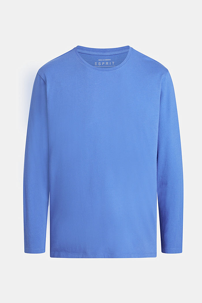 標準版型素色T恤, BLUE, detail-asia image number 4