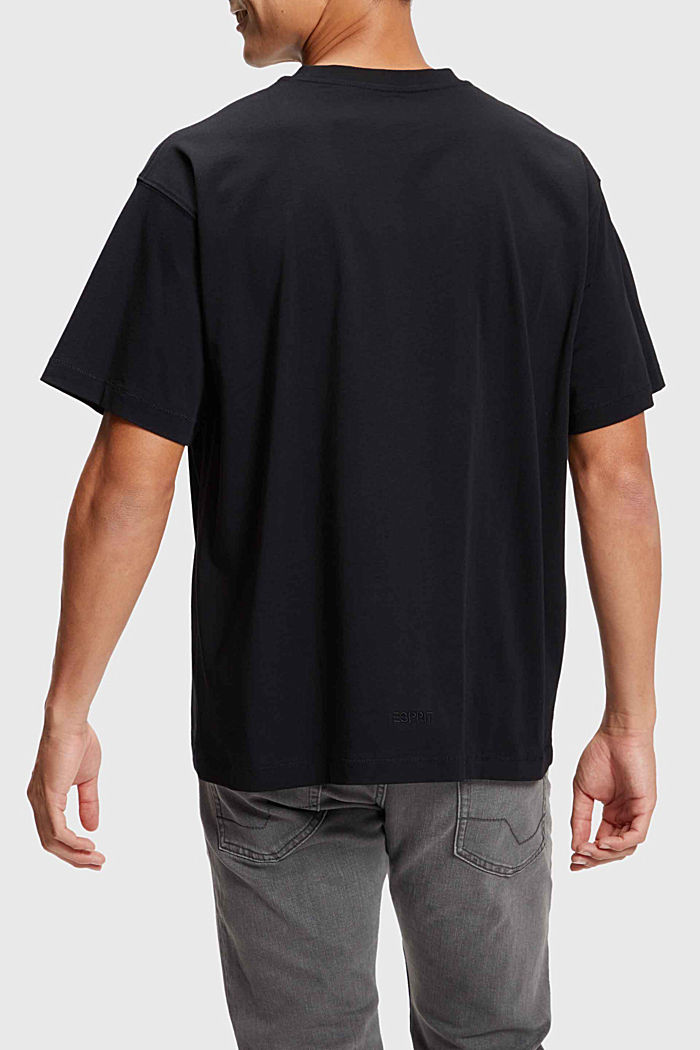 스택트 랜드스케이프 프린트 티셔츠, BLACK, detail-asia image number 1