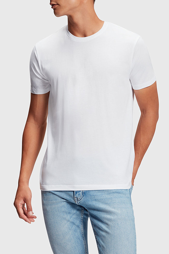 兩件裝圓領棉質 T 恤, WHITE, detail-asia image number 0