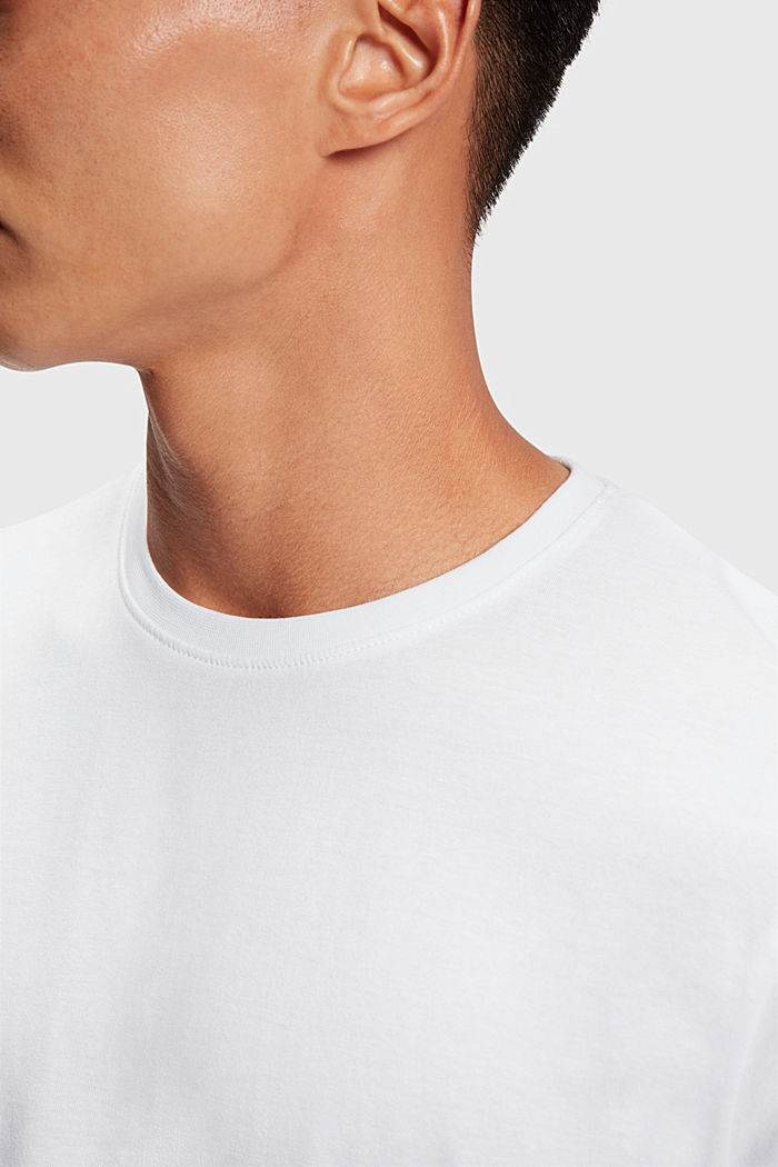 Two-pack crewneck cotton t-shirts, WHITE, detail-asia image number 2