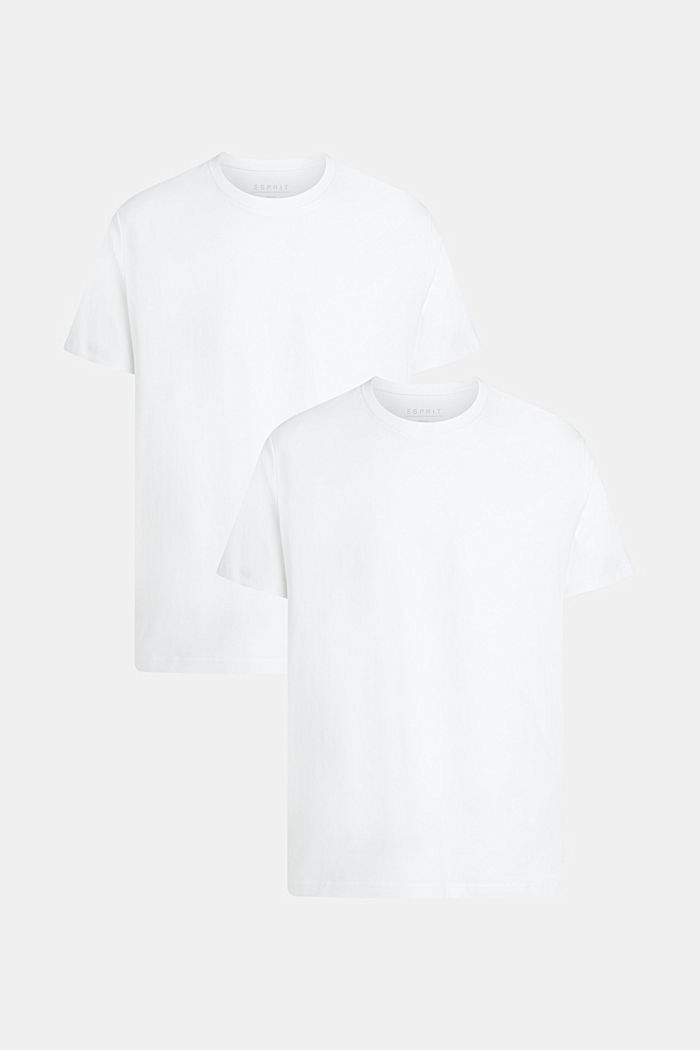 Two-pack crewneck cotton t-shirts, WHITE, detail-asia image number 4