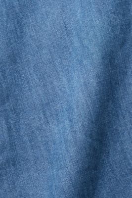 棉麻牛仔女裝上衣, BLUE MEDIUM WASHED, detail-asia image number 5