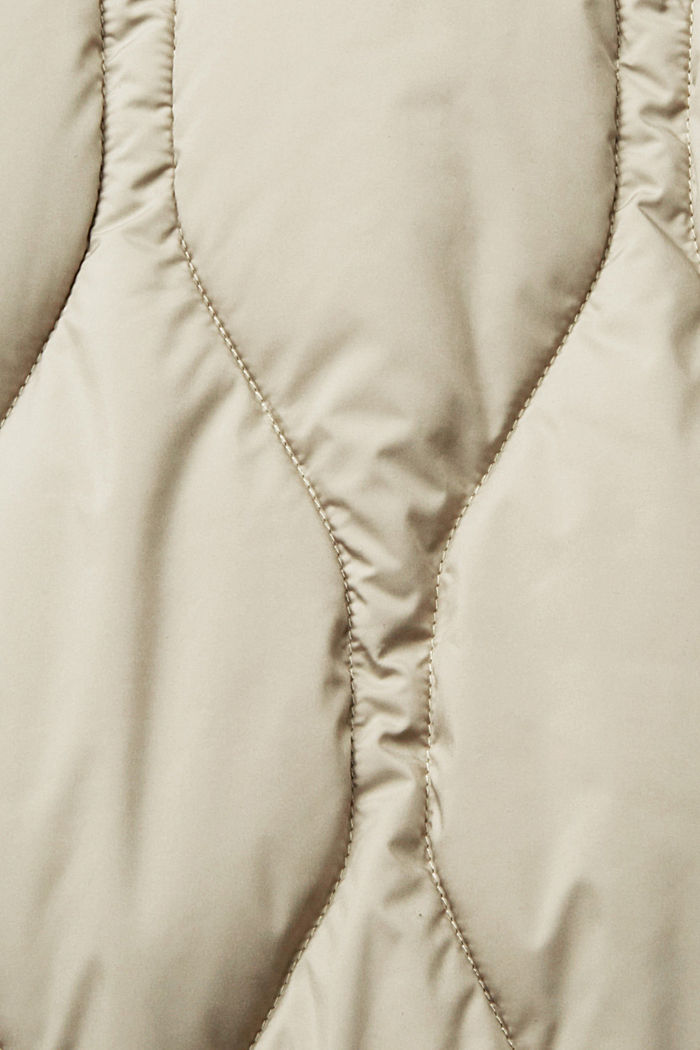 Quilted jacket with detachable hood, PALE KHAKI, detail-asia image number 5