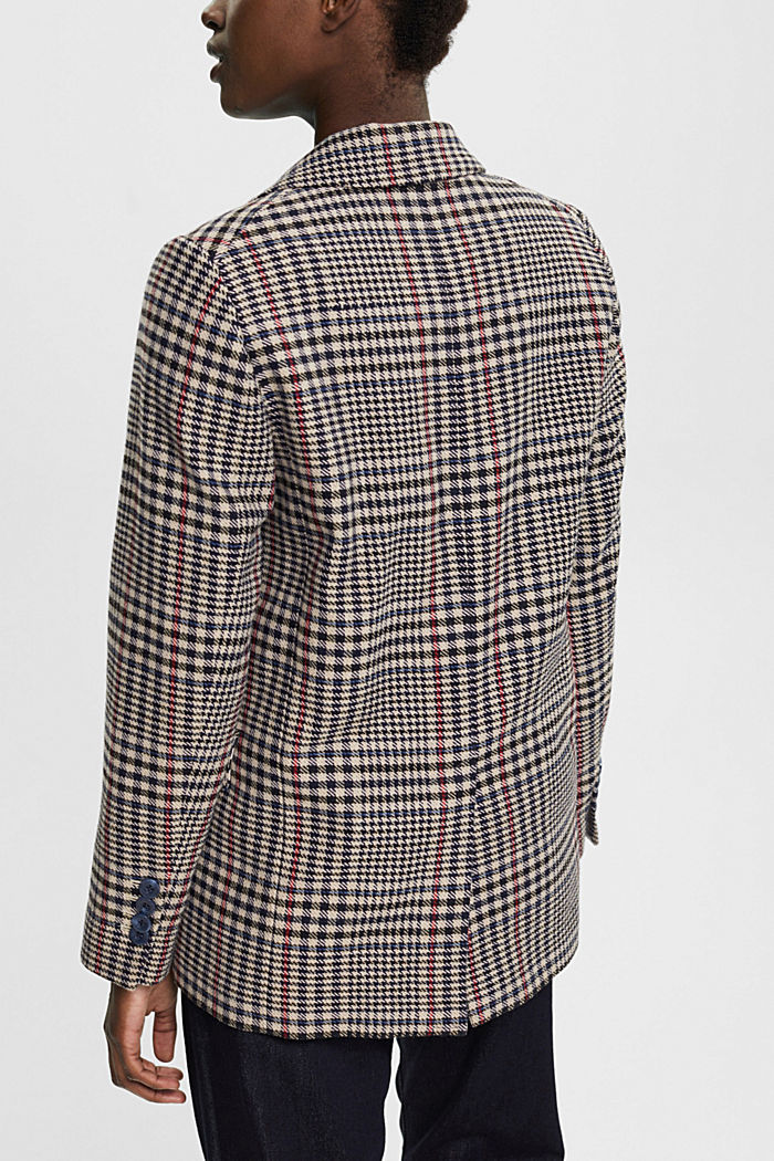 Checked wool blend blazer, CREAM BEIGE, detail-asia image number 3