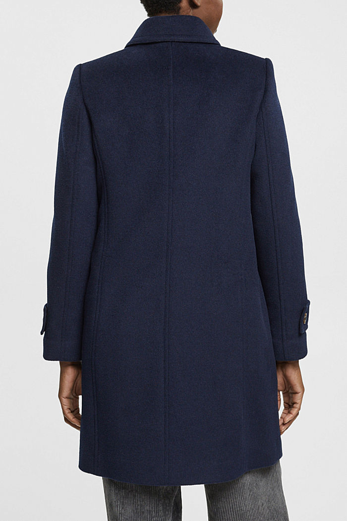 Double breasted wool blend coat, NAVY, detail-asia image number 1